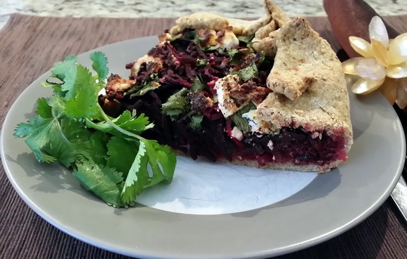 Beetroot and Feta Galette with Wholemeal Carrot Pastry